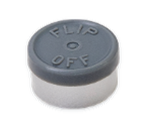 Gray 13mm flip-off vial cap