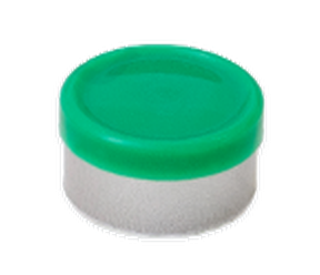 Teal 13mm flip-off vial cap