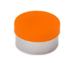 Orange 13mm flip-off vial cap
