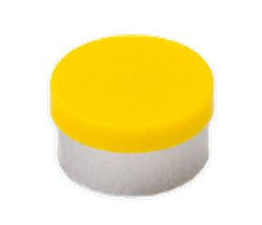 Yellow 13mm flip-off vial cap